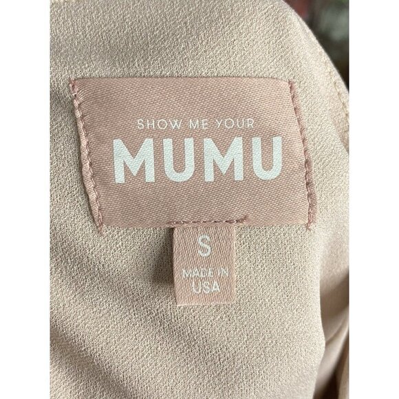 Show Me Your MuMu Womens Paris Maxi Gown Dusty‎ Blush Stretch SZ S - Picture 6 of 10